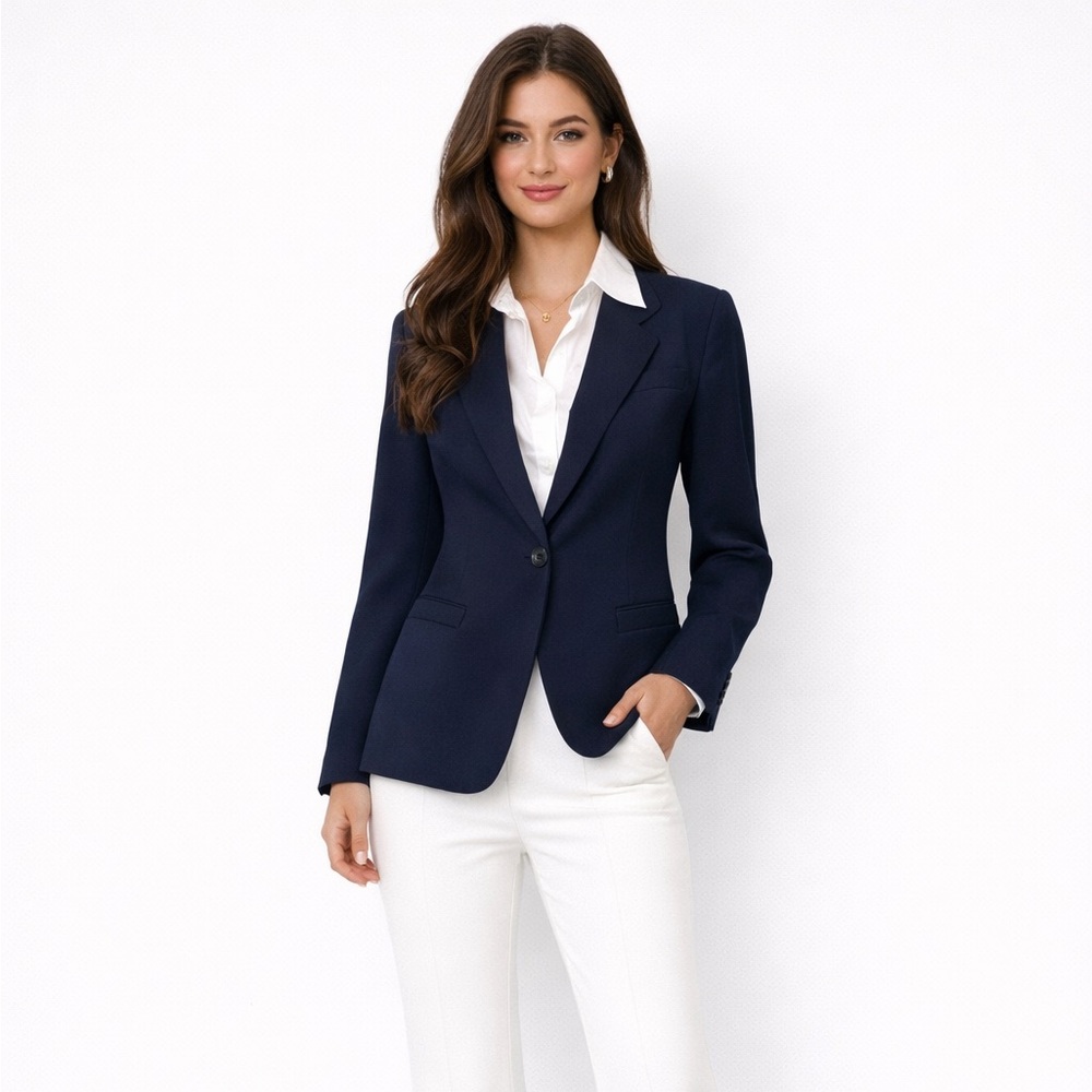 Lands End wool Blazer jacket 8